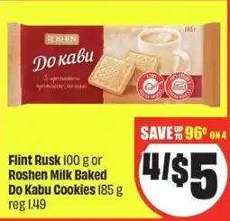 FreshCo Flint rusk or roshen milk baked do kabu cookies offer