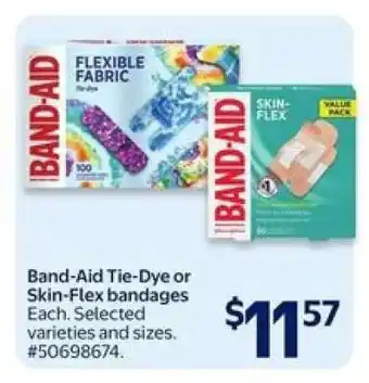 Walmart Band-Aid Tie-Dye or Skin-Flex bandages offer