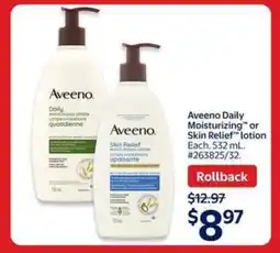 Walmart Aveeno Daily Moisturizing or Skin Relief Lotion offer