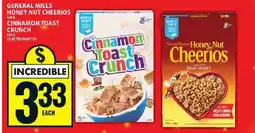 Food Basics General Mills Honey Nut Cheerios & Cinnamon Toast Crunch offer