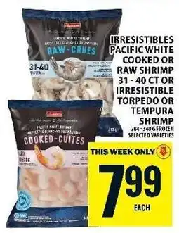 Food Basics IRRESISTIBLES PACIFIC WHITE SHRIMP offer