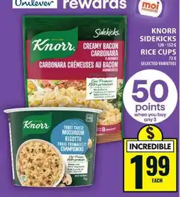 Food Basics Knorr Sidekicks & Rice Cups offer