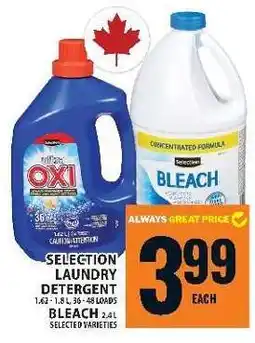 Food Basics Selection Laundry Detergent & Bleach offer