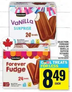 Food Basics SELECTION FOREVER FUDGE OR VANILLA SURPRISE ICE BARS offer