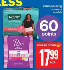 Food Basics Depend Underwear / Poise Pads offer
