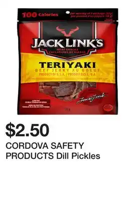 Dollarama CORDOVA SAFETY PRODUCTS Dill Pickles offer