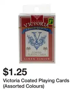 Dollarama Victoria Coated Playing Cards (Assorted Colours) offer