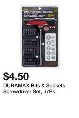 Dollarama DURAMAX Bits & Sockets Screwdriver Set, 37Pk offer
