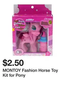 Dollarama MONTOY Fashion Horse Toy Kit for Pony offer