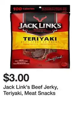 Dollarama Jack Link's Beef Jerky, Teriyaki, Meat Snacks offer