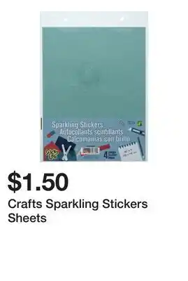 Dollarama Crafts Sparkling Stickers Sheets offer