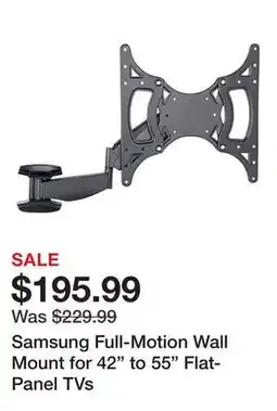 TSC Stores Samsung Full-Motion Wall Mount for 42 to 55 Flat-Panel TVs offer