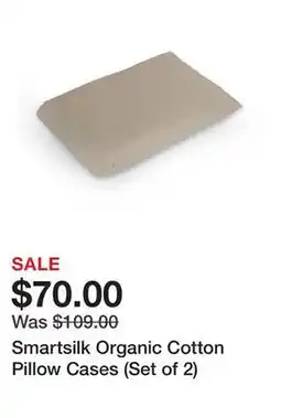 TSC Stores Smartsilk Organic Cotton Pillow Cases (Set of 2) offer
