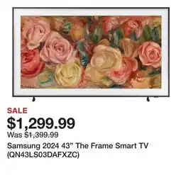 TSC Stores Samsung 2024 43 The Frame Smart TV (QN43LS03DAFXZC) offer
