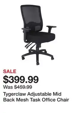 TSC Stores Tygerclaw Adjustable Mid Back Mesh Task Office Chair offer