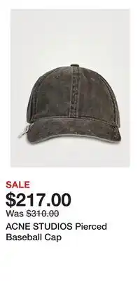 Holt Renfrew ACNE STUDIOS Pierced Baseball Cap offer