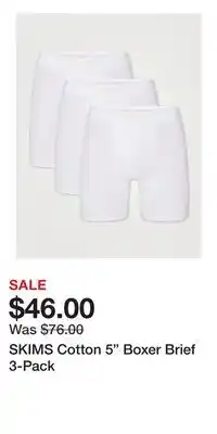 Holt Renfrew SKIMS Cotton 5 Boxer Brief 3-Pack offer