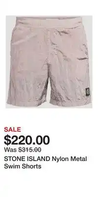 Holt Renfrew STONE ISLAND Nylon Metal Swim Shorts offer