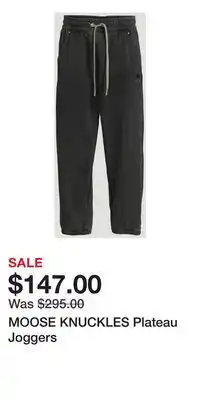 Holt Renfrew MOOSE KNUCKLES Plateau Joggers offer