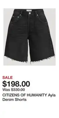 Holt Renfrew CITIZENS OF HUMANITY Ayla Denim Shorts offer