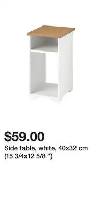 IKEA Side table, white, 40x32 cm (15 3/4x12 5/8 ) offer