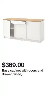 IKEA Base cabinet with doors and drawer, white offer