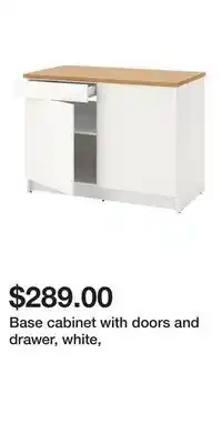 IKEA Base cabinet with doors and drawer, white offer