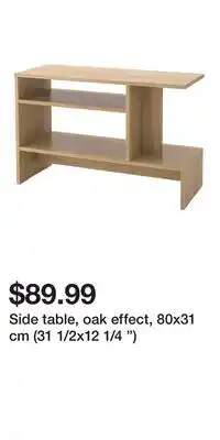 IKEA Side table, oak effect, 80x31 cm (31 1/2x12 1/4 ) offer