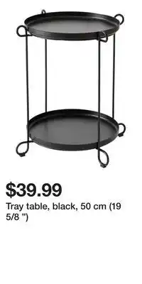 IKEA Tray table, black, 50 cm (19 5/8 ) offer
