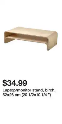 IKEA Laptop/monitor stand, birch, 52x26 cm (20 1/2x10 1/4 ) offer
