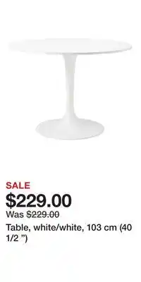 IKEA Table, white/white, 103 cm (40 1/2 ) offer
