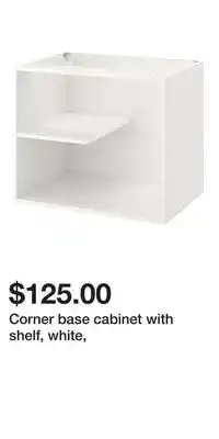 IKEA Corner base cabinet with shelf, white offer