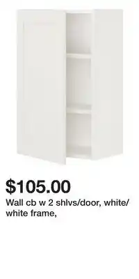IKEA Wall cb w 2 shlvs/door, white/white frame offer