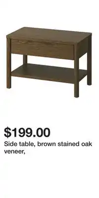 IKEA Side table, brown stained oak veneer offer
