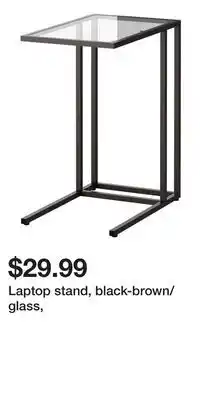 IKEA Laptop stand, black-brown/glass offer