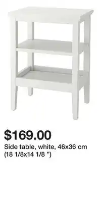 IKEA Side table, white, 46x36 cm (18 1/8x14 1/8 ) offer