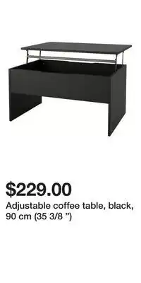 IKEA Adjustable coffee table, black, 90 cm (35 3/8 ) offer