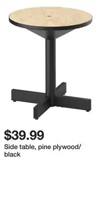 IKEA Side table, pine plywood/black offer