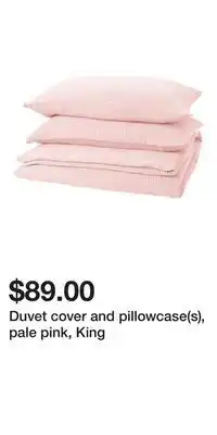 IKEA Duvet cover and pillowcase(s), pale pink, King offer