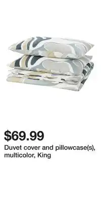 IKEA Duvet cover and pillowcase(s), multicolor, King offer