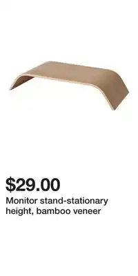 IKEA Monitor stand-stationary height, bamboo veneer offer