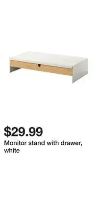 IKEA Monitor stand with drawer, white offer