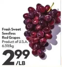Longo's Fresh Sweet Seedless Red Grapes offer