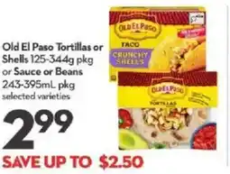 Longo's Old El Paso Tortillas or Shells or Sauce or Beans offer