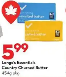 Longo's Longo's Essentials Country Churned Butter offer