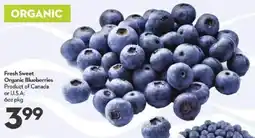 Longo's Fresh Sweet Organic Blueberries offer