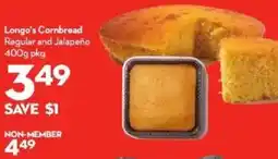 Longo's Longo's Cornbread Regular and Jalapeño offer