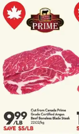 Longo's Beef Boneless Blade Steak offer