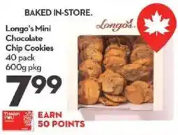 Longo's Longo's Mini Chocolate Chip Cookies offer