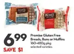 Longo's Promise Gluten Free Breads, Buns or Muffins offer